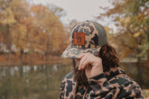 OLD SCHOOL CAMO LEATHER PATCH HAT