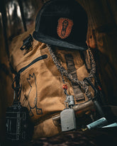 LEATHER PATCH DUCK SKULL HAT